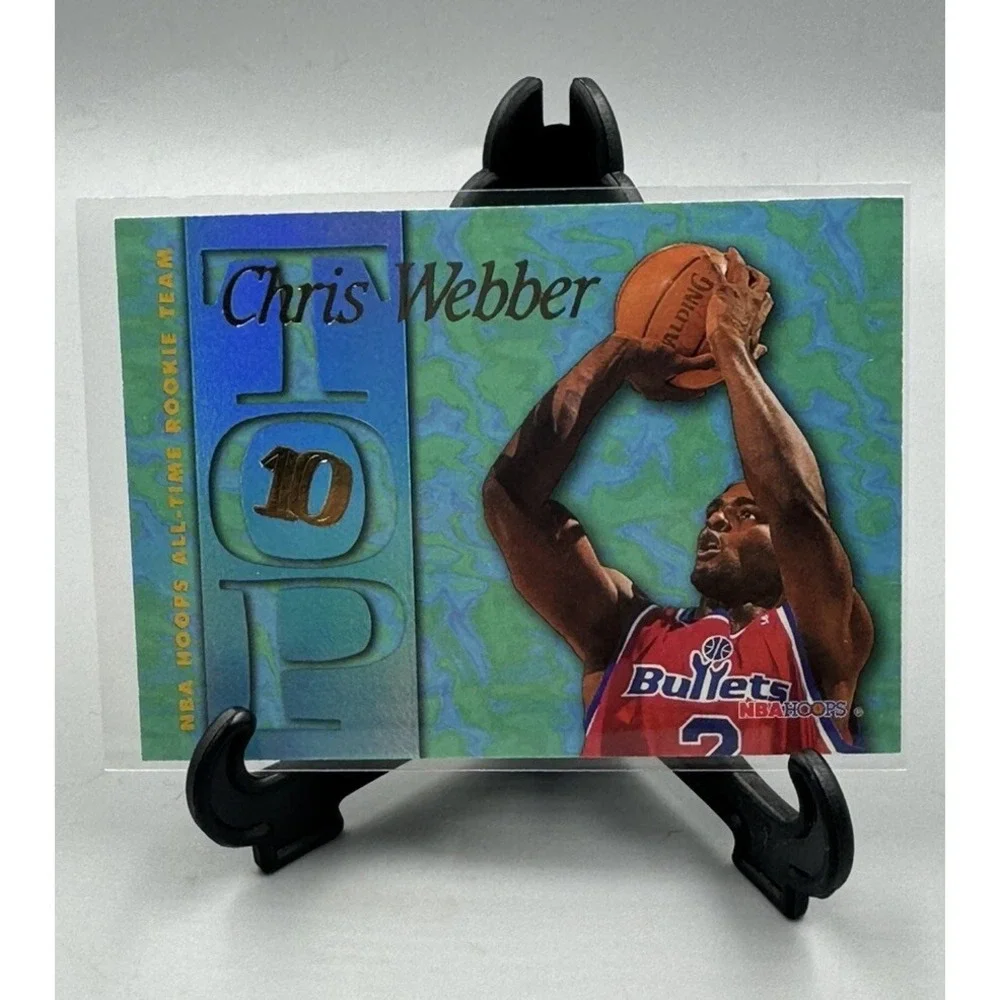 1995-96 NBA Hoops‎ Top 10 All-Time Rookie Team Chris Webber Insert #AR3
